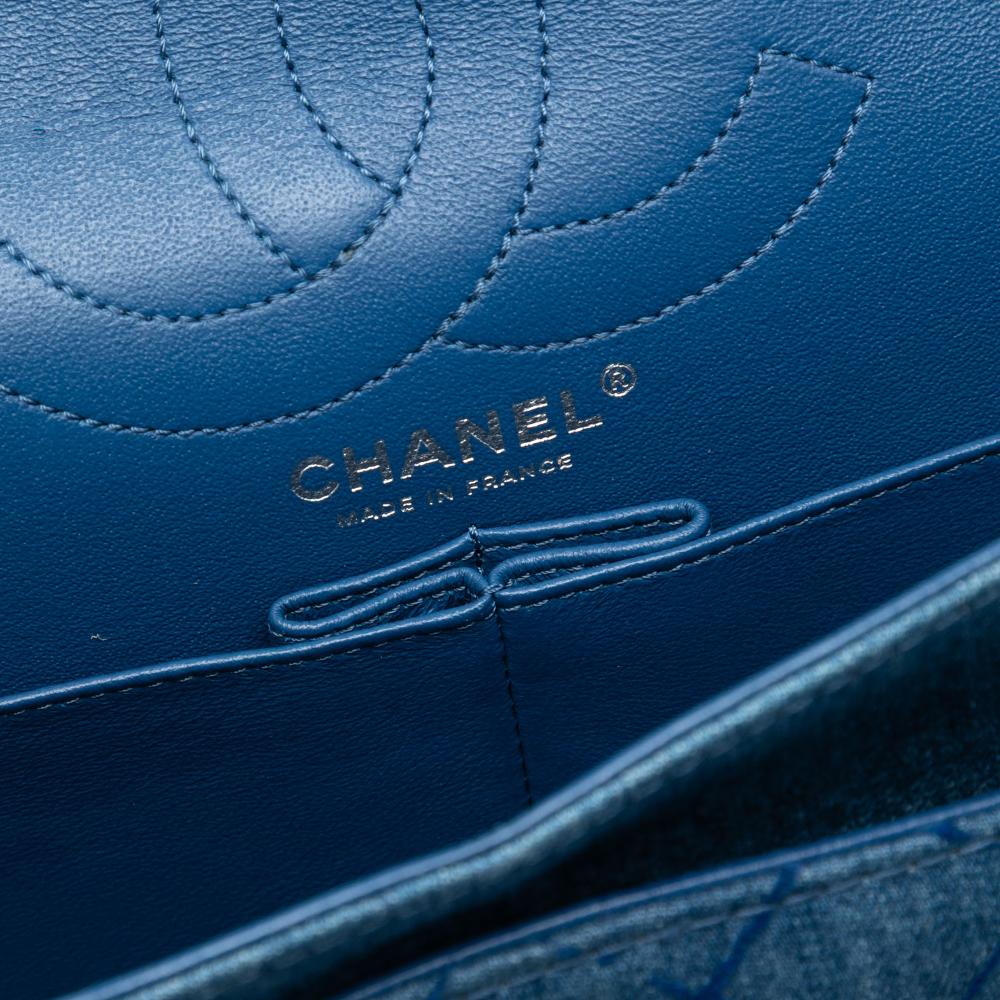Chanel AB Chanel Blue Denim Denim Fabric Reissue 2.55 Quilted Double Flap 226 France