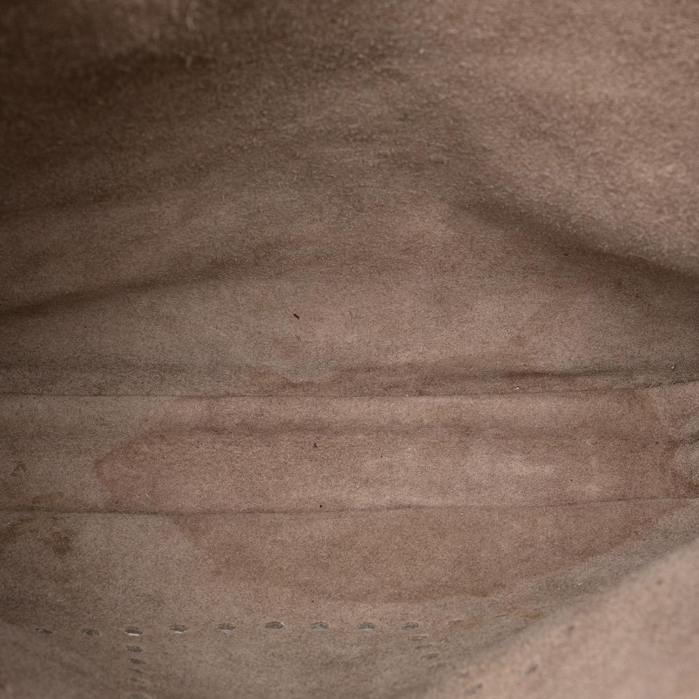 Hermès B Hermès Brown Taupe Calf Leather Clemence Evelyne II TGM France