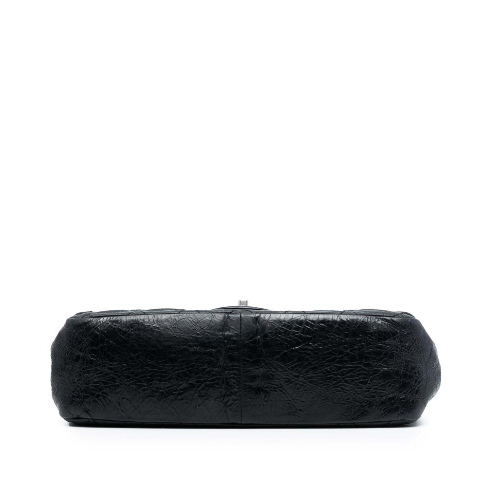 Chanel AB Chanel Black Calf Leather Medium Iridescent skin In The Mix Flap Italy