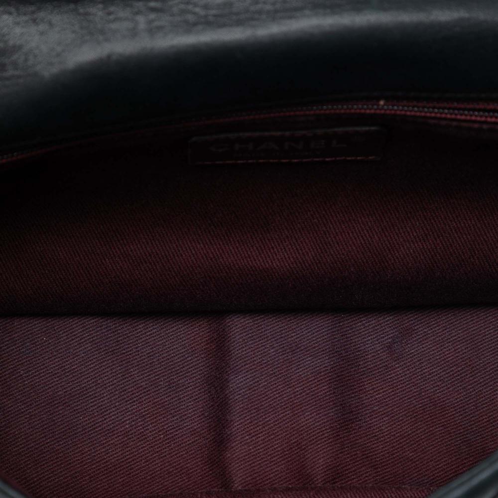 Chanel AB Chanel Black Calf Leather Medium Iridescent skin In The Mix Flap Italy