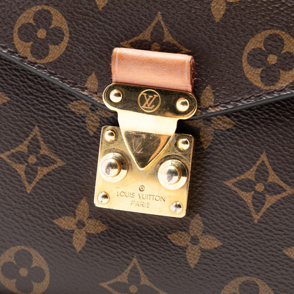 Louis Vuitton B Louis Vuitton Brown Monogram Canvas Fabric Monogram Pochette Metis France