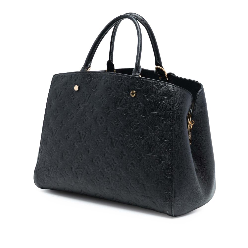 Louis Vuitton B Louis Vuitton Black Monogram Empreinte Leather Montaigne GM France