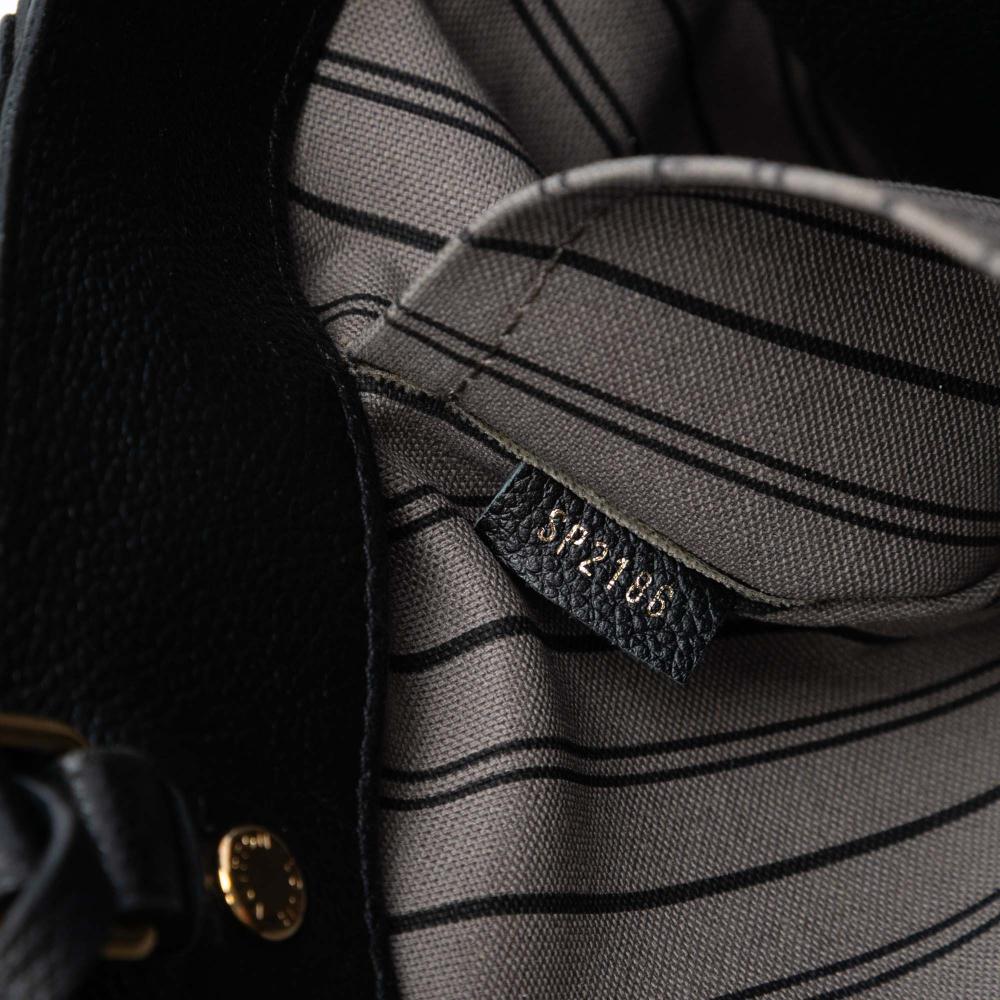Louis Vuitton B Louis Vuitton Black Monogram Empreinte Leather Montaigne GM France