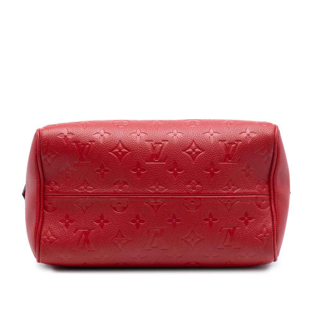 Louis Vuitton AB Louis Vuitton Red Monogram Empreinte Leather Speedy Bandouliere 25 France