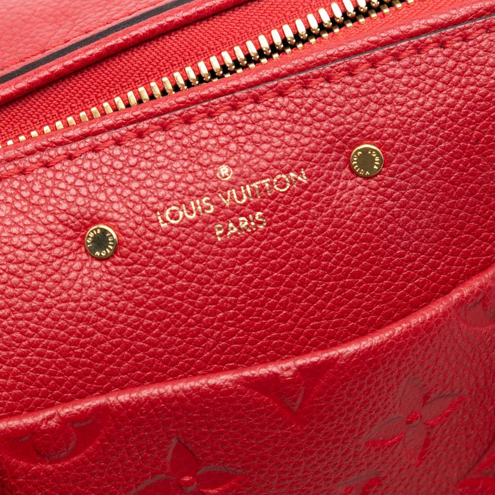 Louis Vuitton AB Louis Vuitton Red Monogram Empreinte Leather Speedy Bandouliere 25 France