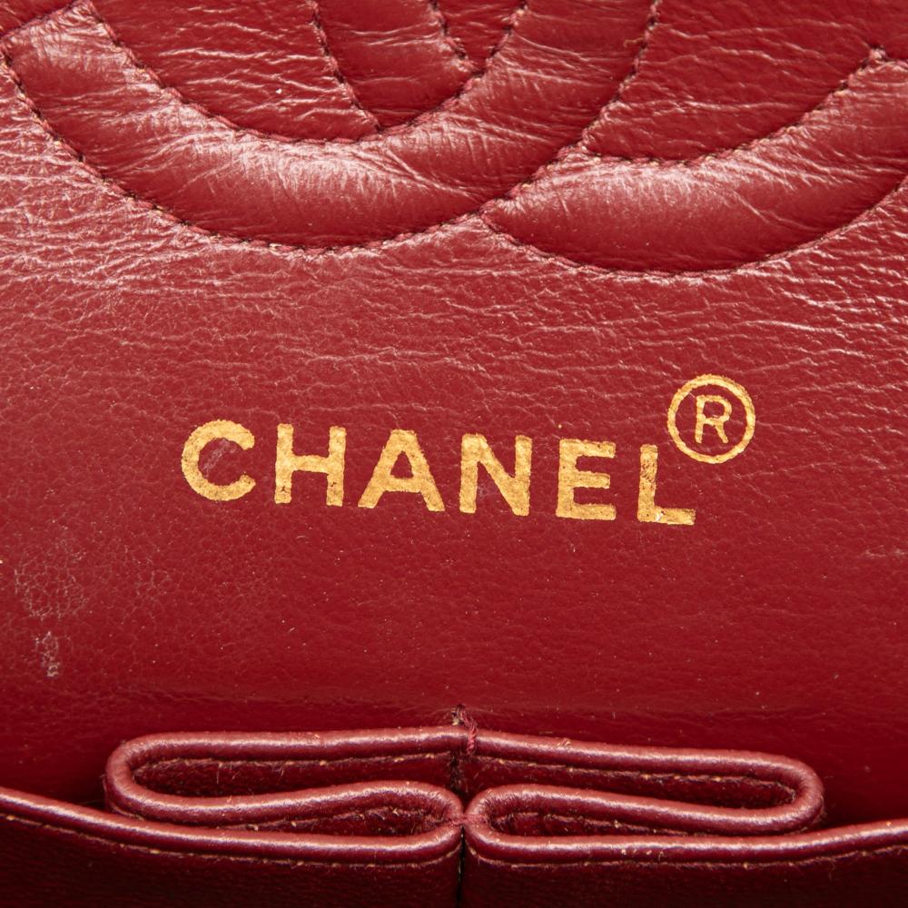 Chanel B Chanel Black Lambskin Leather Leather Small Classic Lambskin Double Flap France