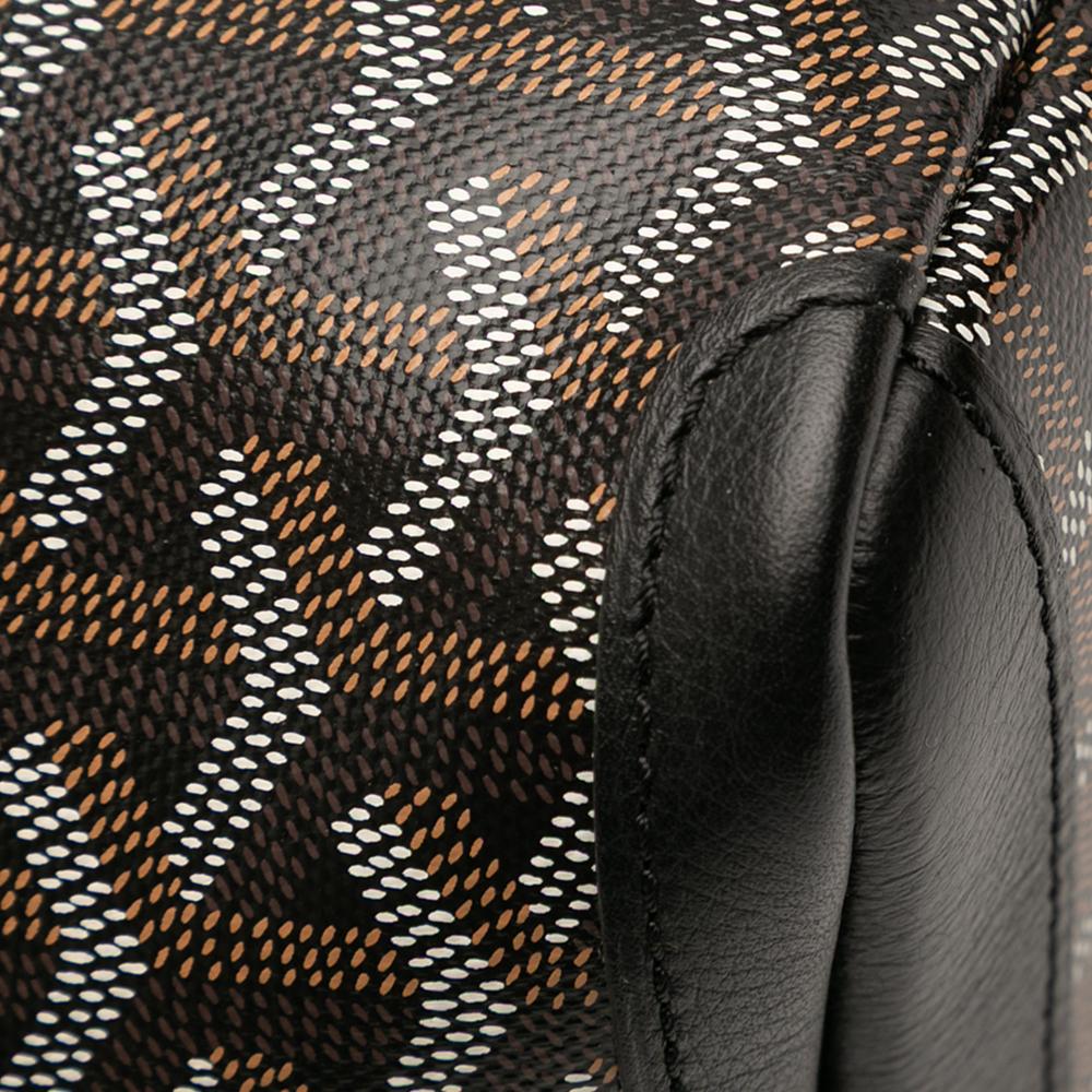 Goyard AB Goyard Black Coated Canvas Fabric Goyardine Artois PM France