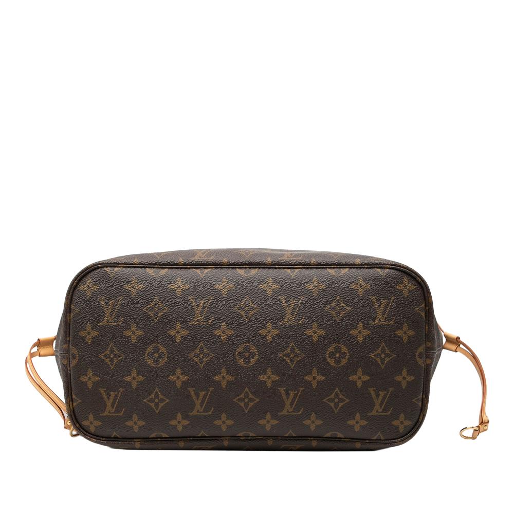 Louis Vuitton B Louis Vuitton Brown Monogram Canvas Fabric Monogram Neverfull MM France