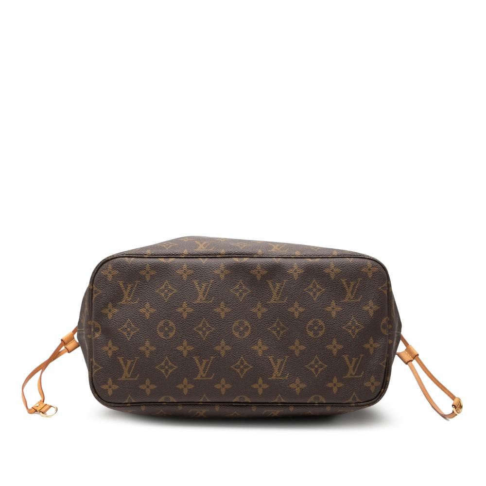 Louis Vuitton B Louis Vuitton Brown Monogram Canvas Fabric Monogram Neverfull MM France