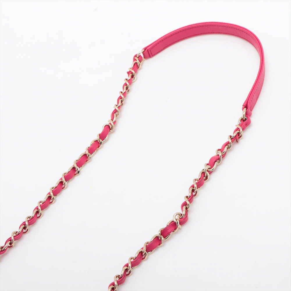 Chanel Affinity Small Quilted Caviar Leather Bag Pink