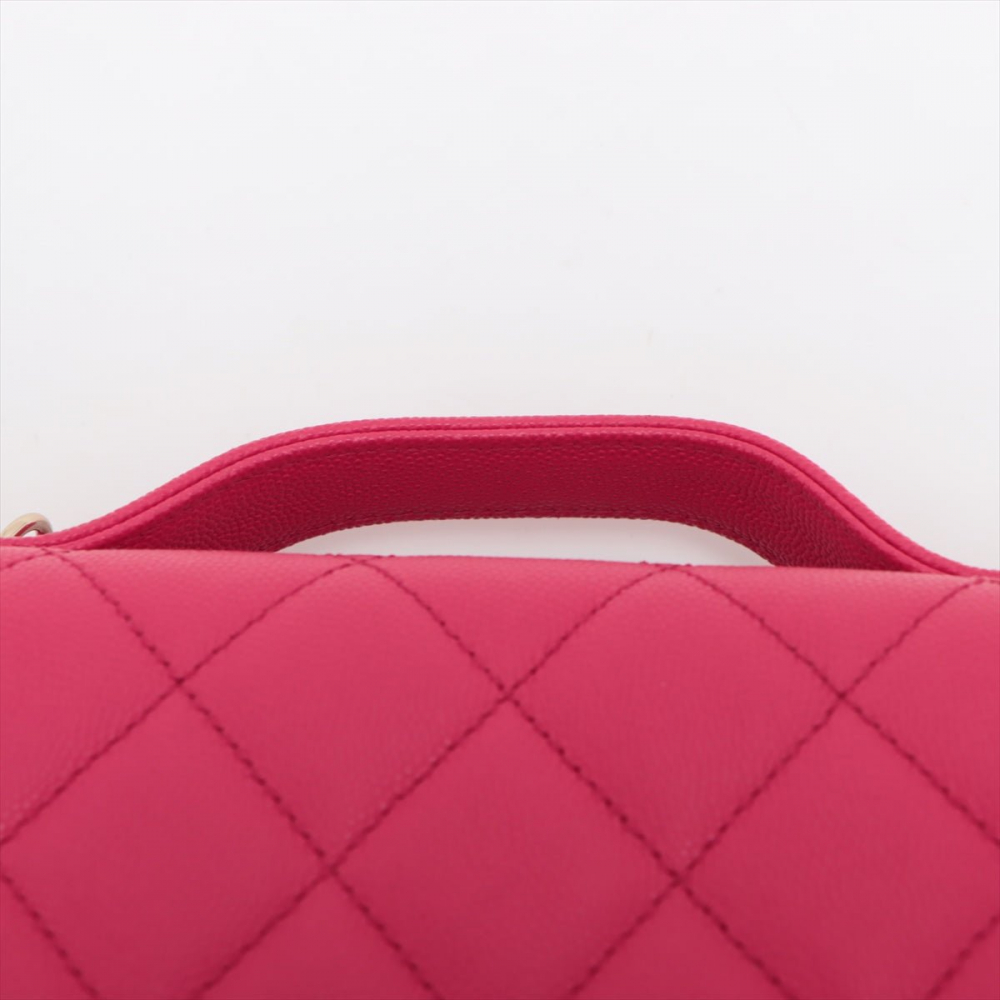 Chanel Affinity Small Quilted Caviar Leather Bag Pink