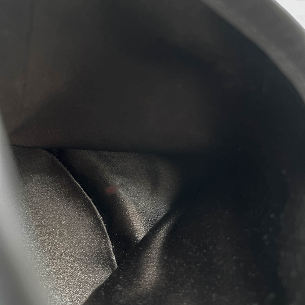 Louis Vuitton Bucket Mini Satin & Leather Bucket Handbag Taupe