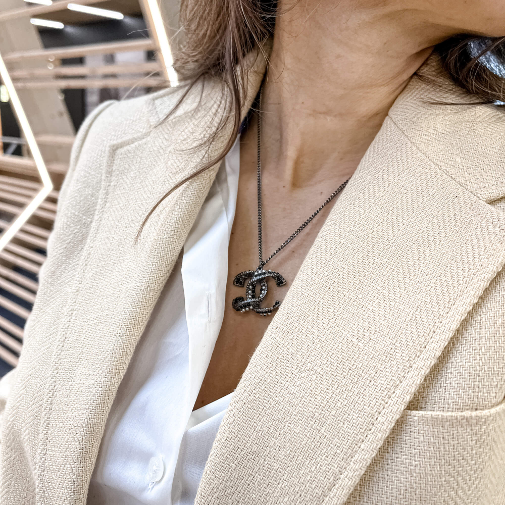 Chanel CC Metal Necklace Bicolor