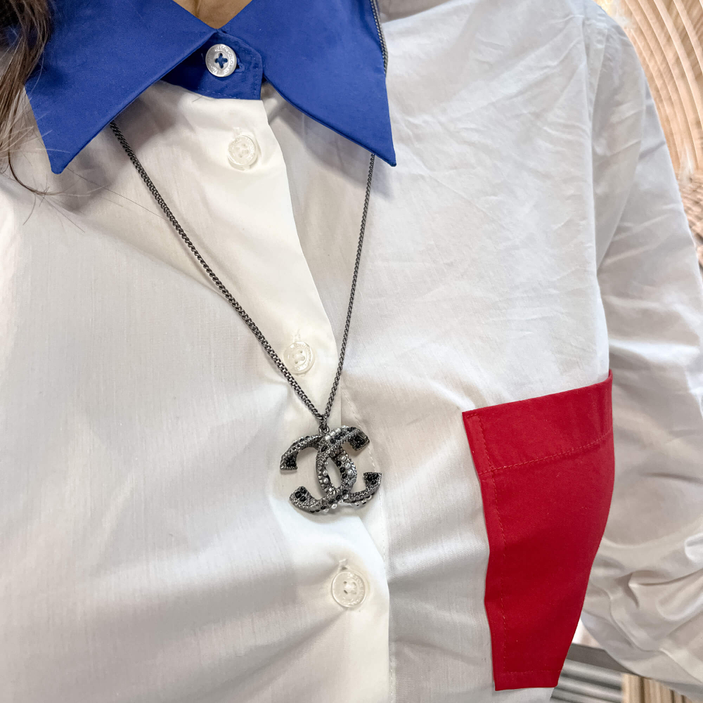 Chanel CC Metal Necklace Bicolor