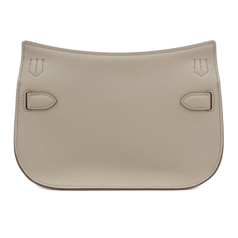 Hermès Jypsiere Mini Clemence Leather Crossbody White