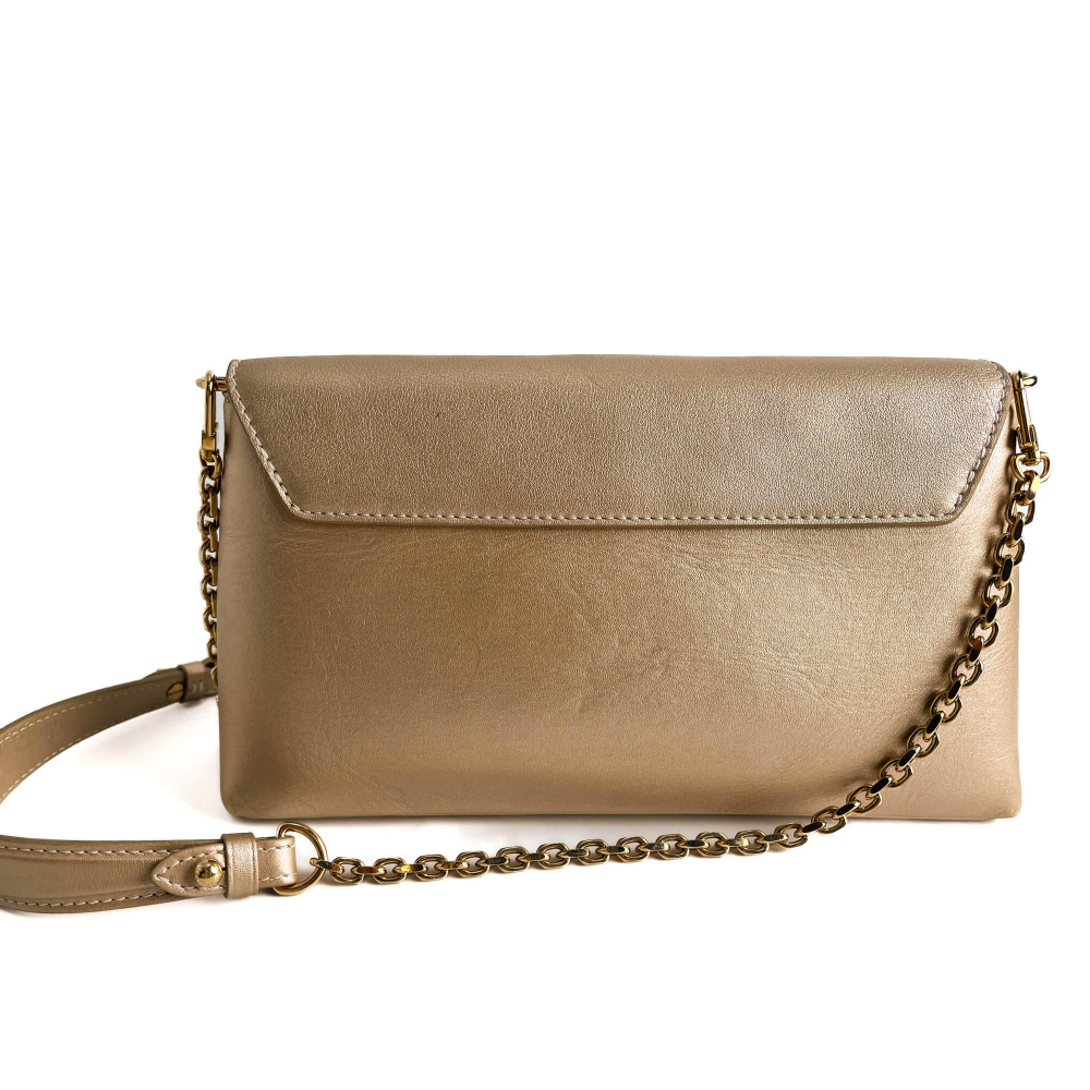 Louis Vuitton Love Note Smooth Calfskin Leather 2-Ways Envelope Clutch Gold