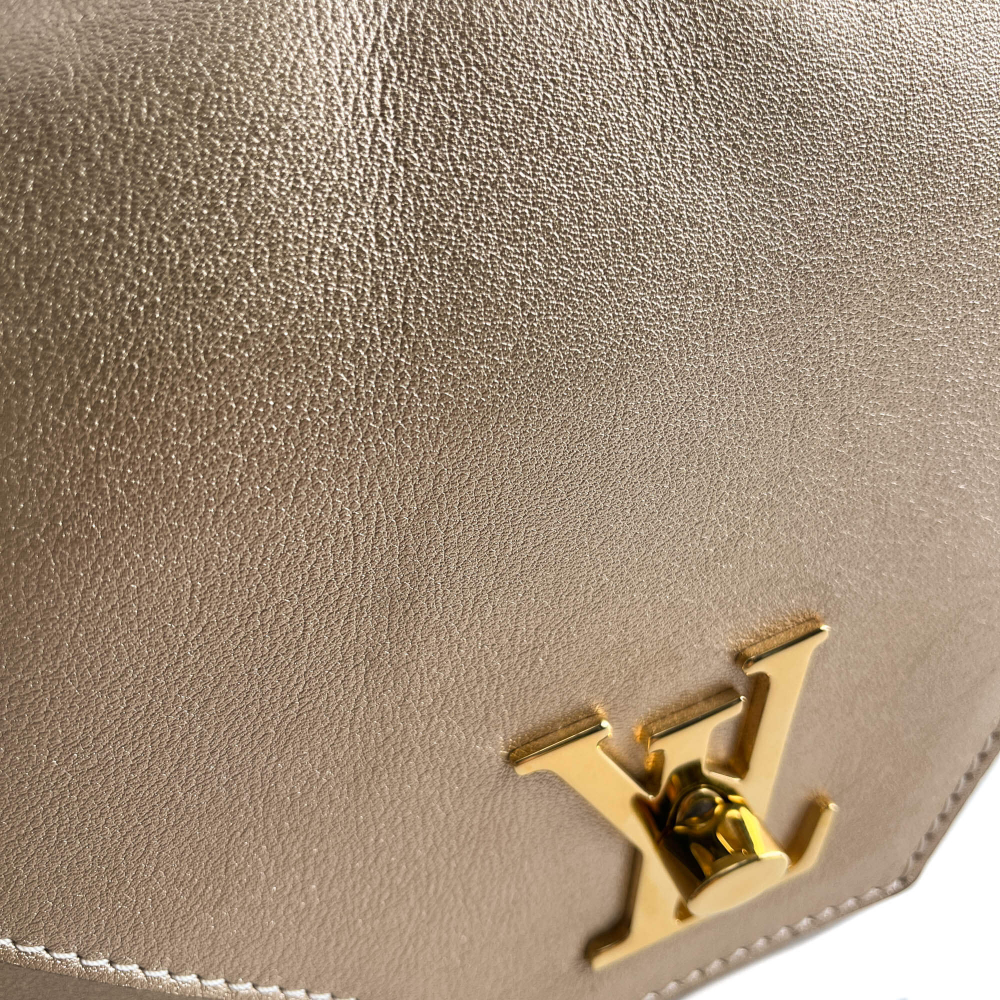 Louis Vuitton Love Note Smooth Calfskin Leather 2-Ways Envelope Clutch Gold