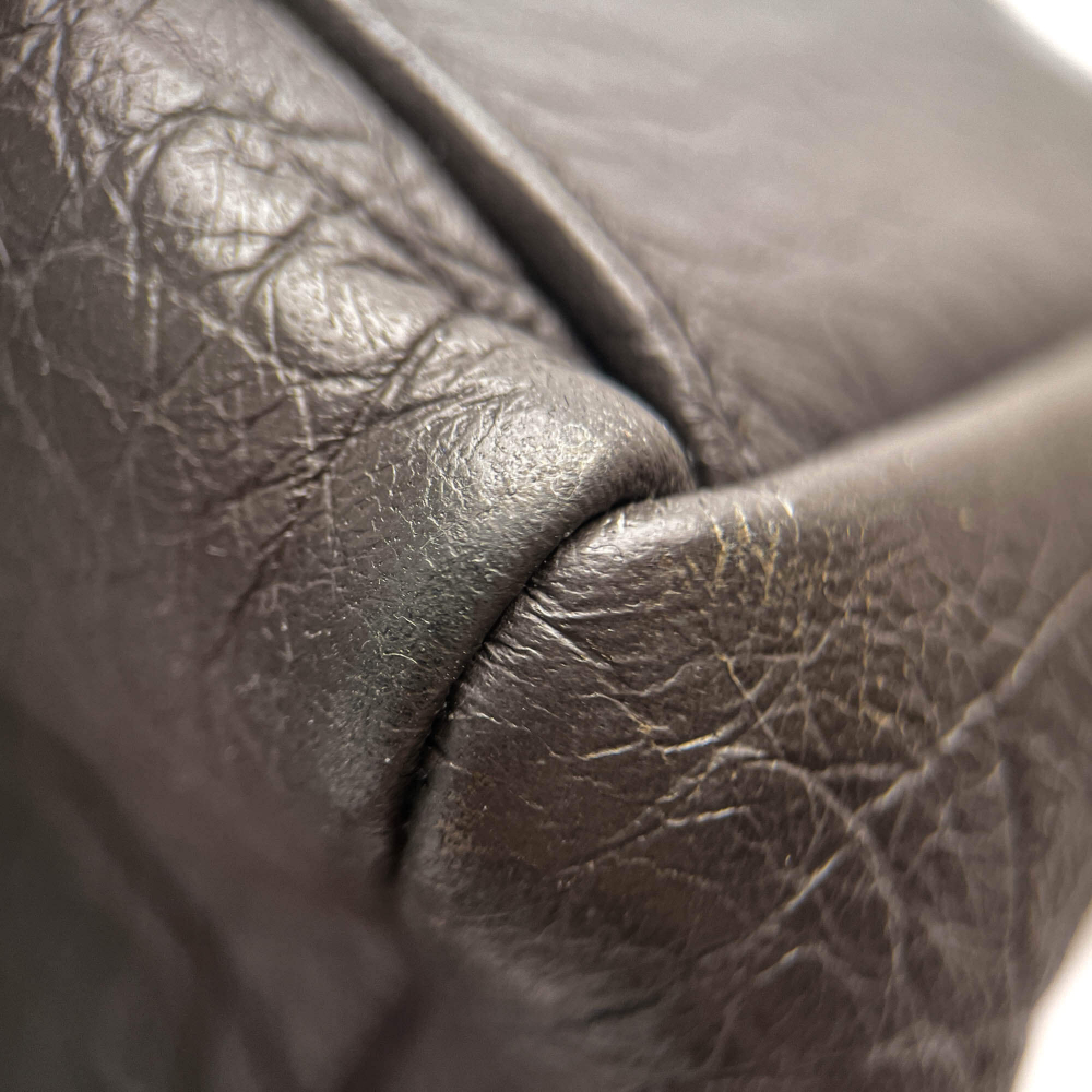 Saint Laurent Niki Medium Moc Croc Grained Calfskin Leather 2-Ways Flap Shoulder Bag Grey