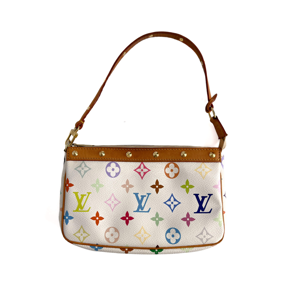 Louis Vuitton Pochette Murakami Multicolor Canvas Pouch Clutch Monogram