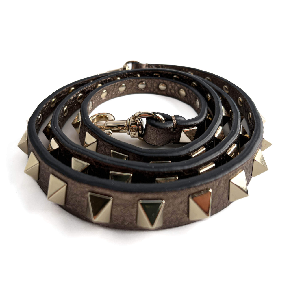 Valentino Rockstud Medium Calfskin Leather 2-Ways Tote Bag Metallic