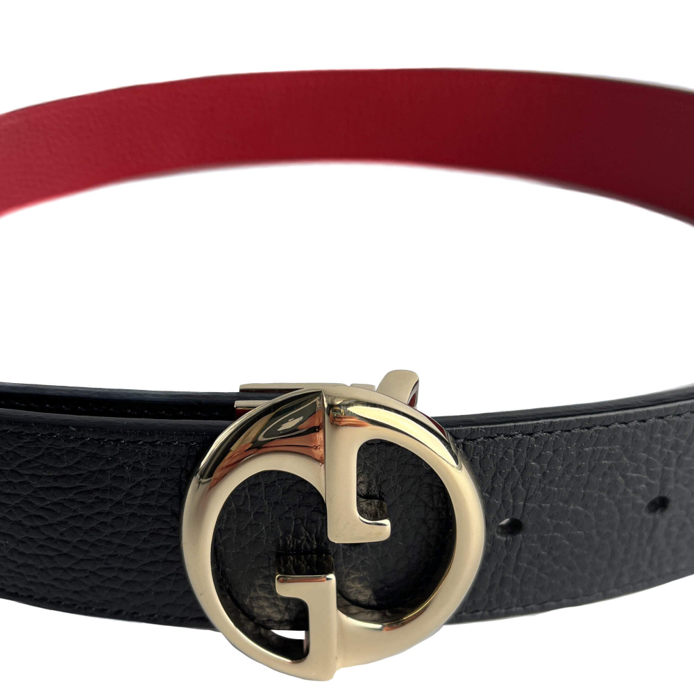 Gucci Wide Leather Reversible Belt 90/36 Black