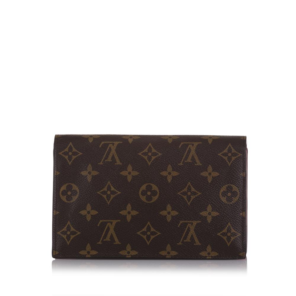 Louis Vuitton B Louis Vuitton Brown Monogram Canvas Fabric Monogram Flore Wallet On Chain France