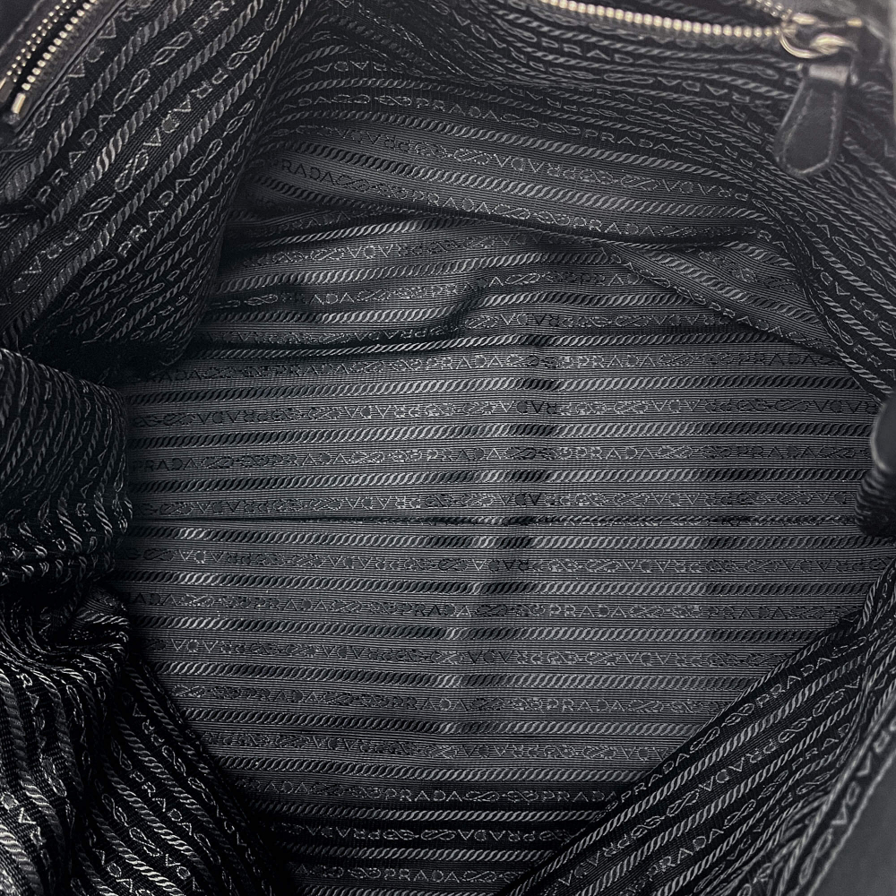 Prada Gaufre Econyl Nylon Tote Handbag Black