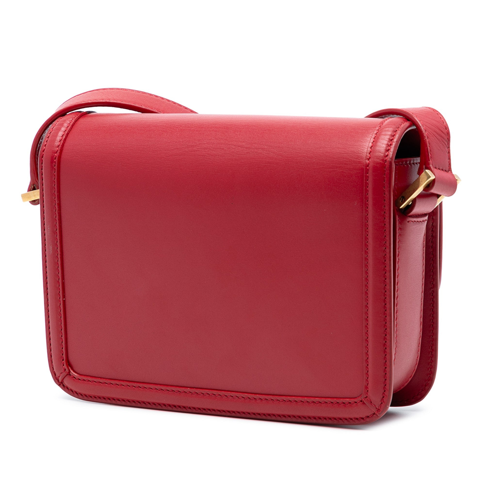 Saint Laurent Solferino Small Leather Flap Crossbody Red