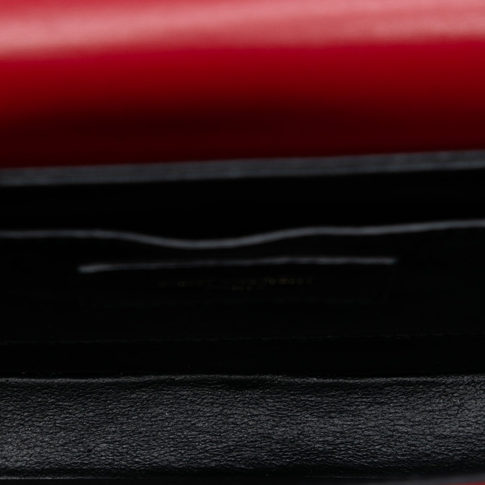 Saint Laurent Solferino Small Leather Flap Crossbody Red