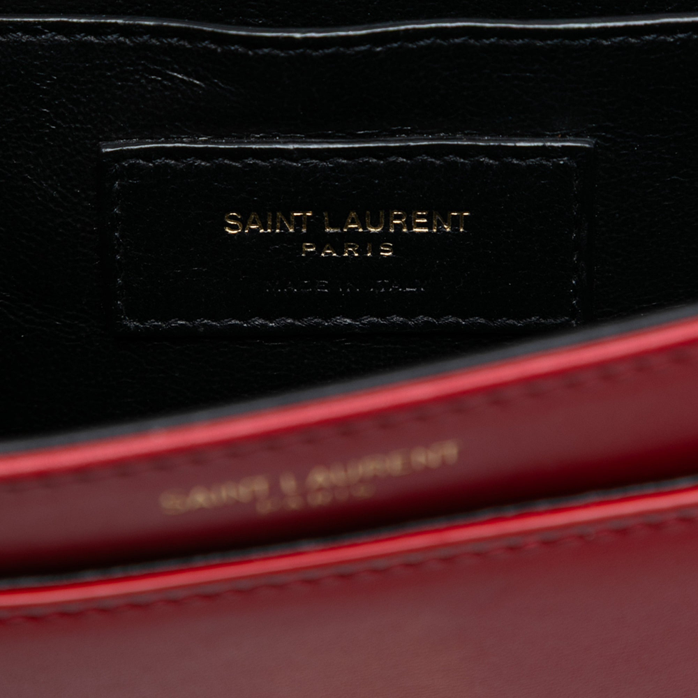 Saint Laurent Solferino Small Leather Flap Crossbody Red