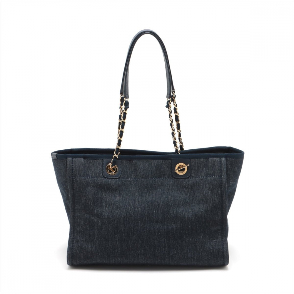 Chanel Deauville Small Denim Tote Bag Blue