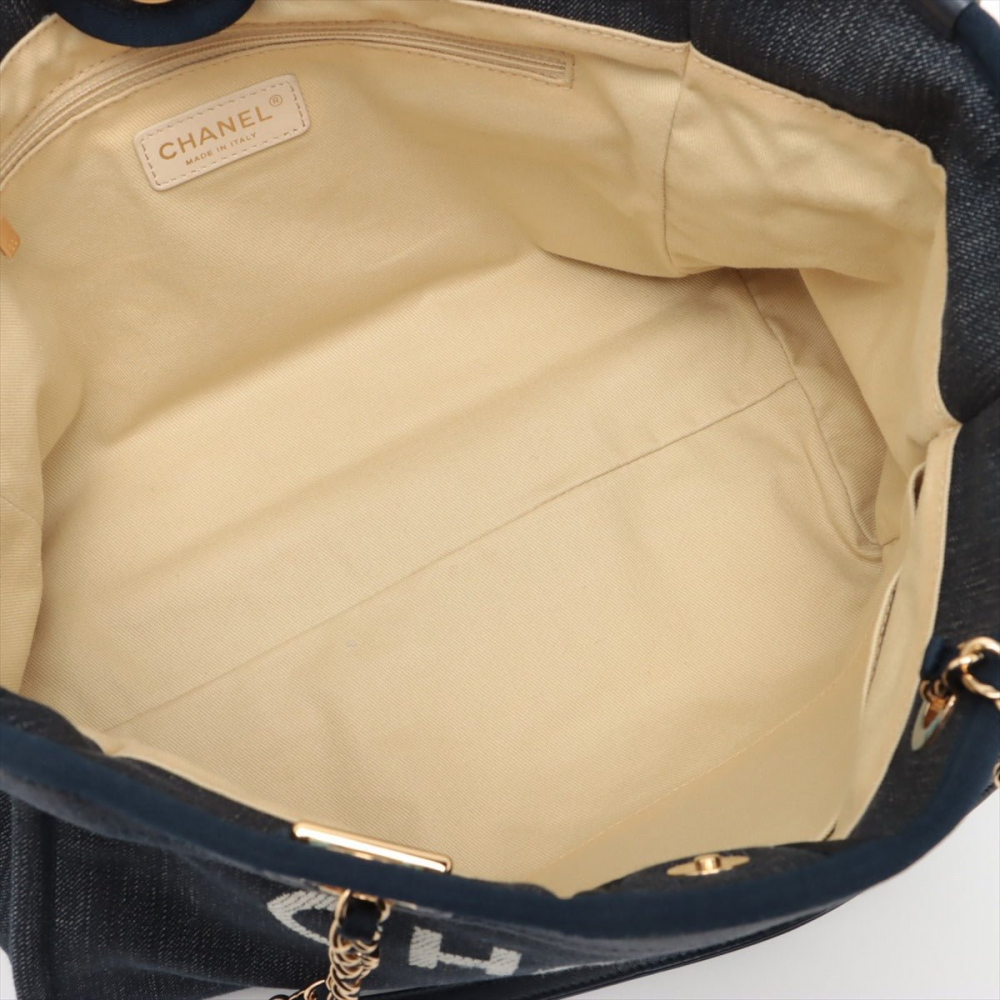 Chanel Deauville Small Denim Tote Bag Blue