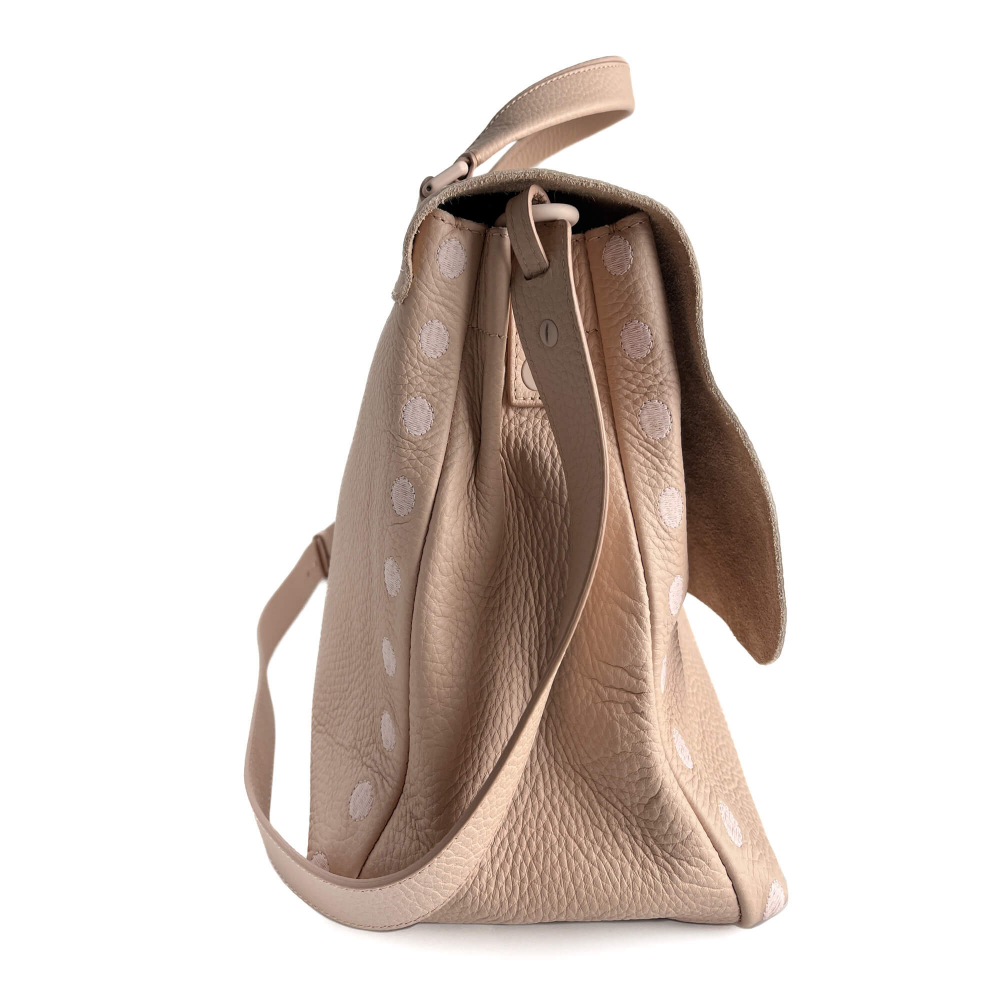 Zanellato Postina Medium Leather 2-Ways Messenger Shoulder Bag Pink