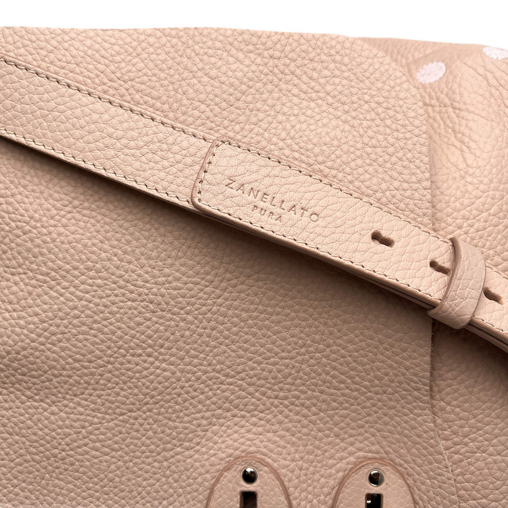 Zanellato Postina Medium Leather 2-Ways Messenger Shoulder Bag Pink