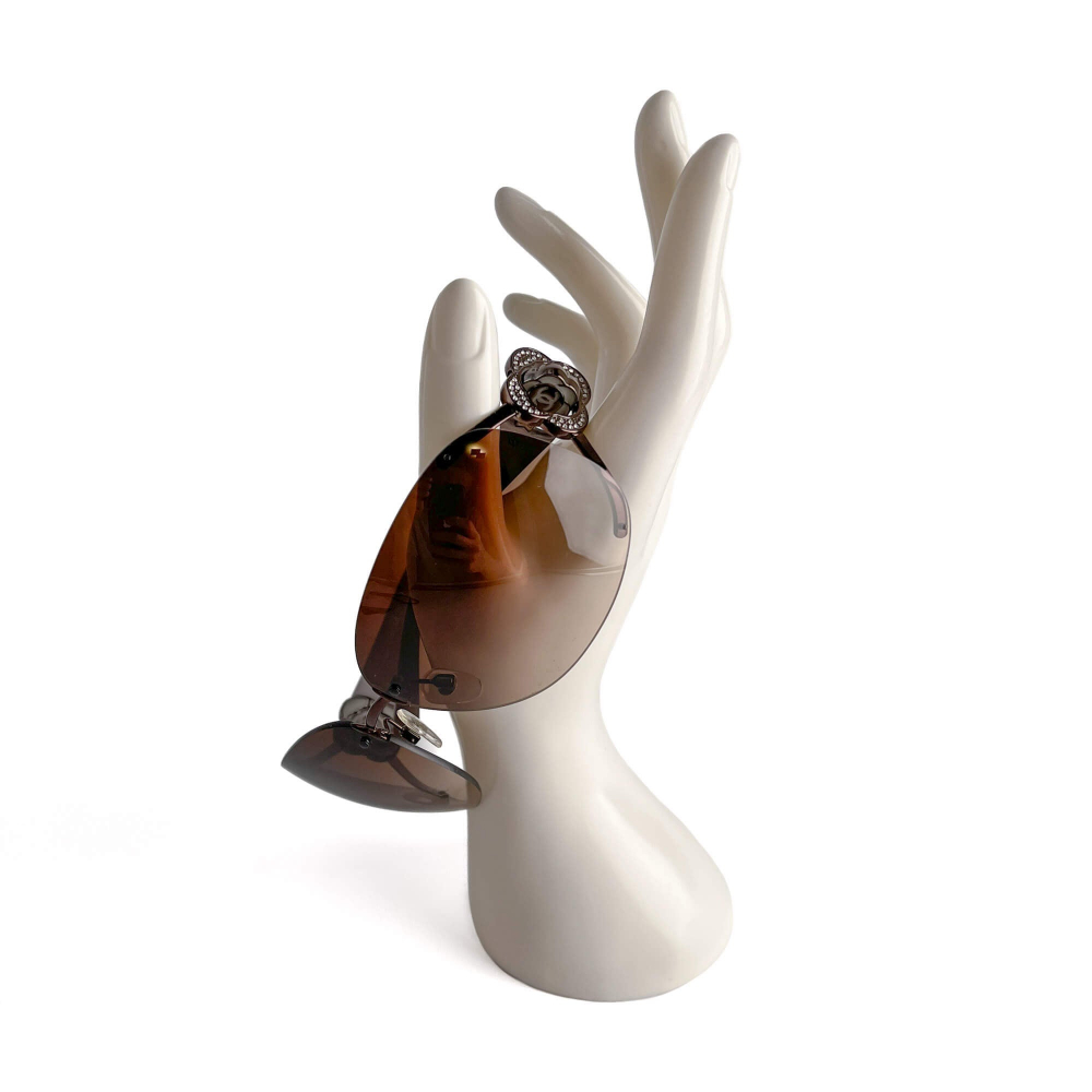 Chanel Camelia Shield Acetate Sunglasses Purple