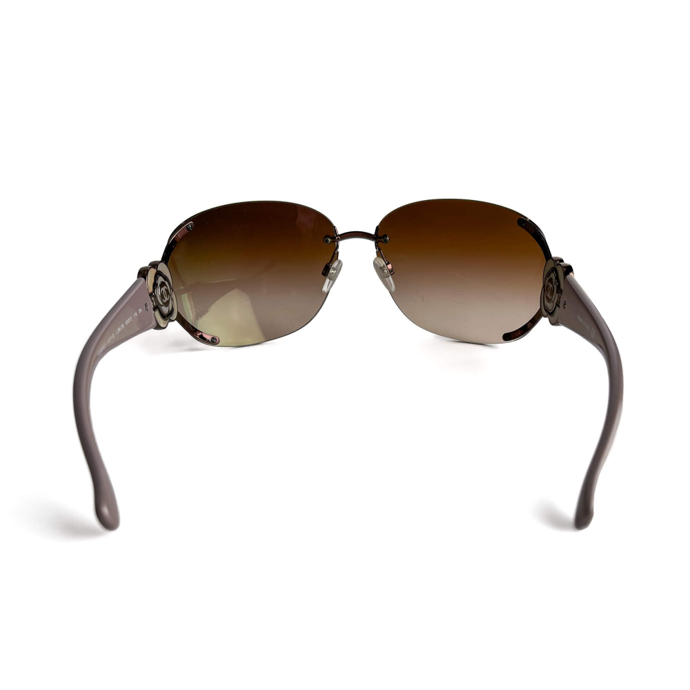 Chanel Camelia Shield Acetate Sunglasses Purple