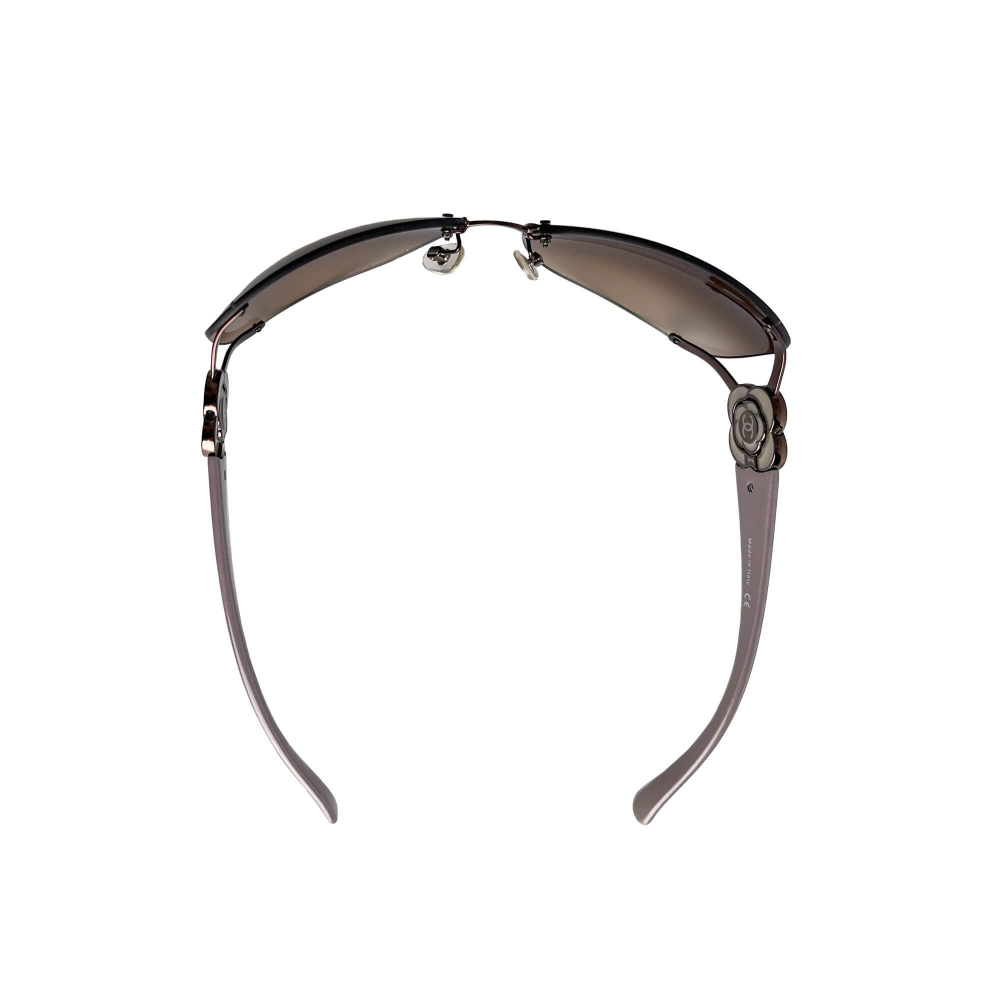 Chanel Camelia Shield Acetate Sunglasses Purple