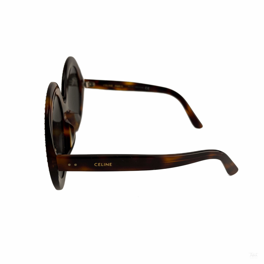 Celine Swarovski Crystal Acetate ORO Sunglasses Brown