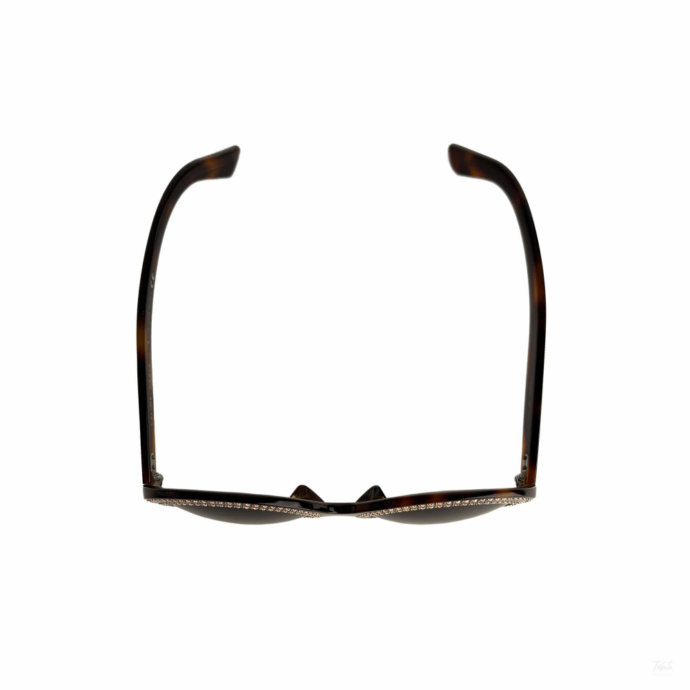 Celine Swarovski Crystal Acetate ORO Sunglasses Brown