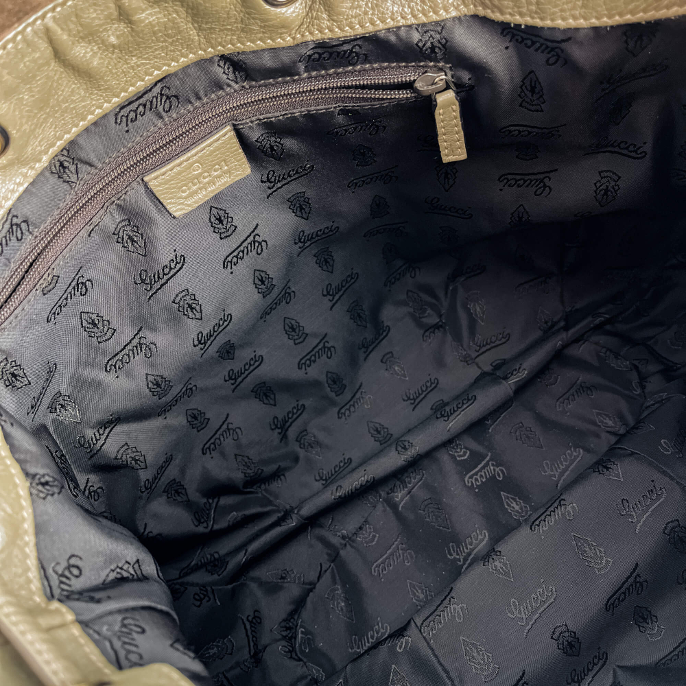 Gucci Tribeca Suede Messenger Shoulder Bag Beige