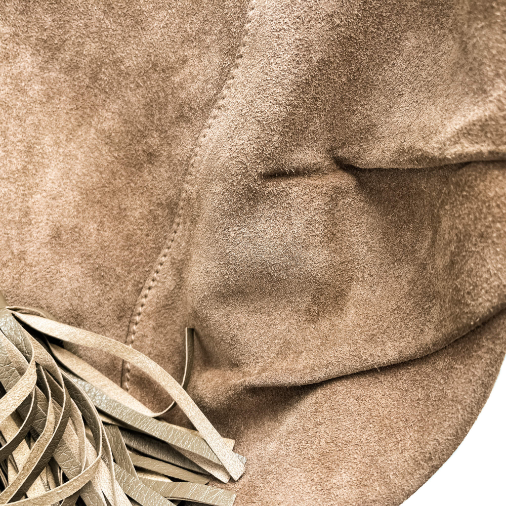 Gucci Tribeca Suede Messenger Shoulder Bag Beige