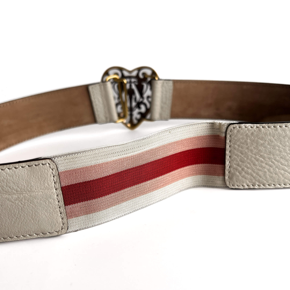 Gucci Hysteria Leather Wide Belt 80/32 White