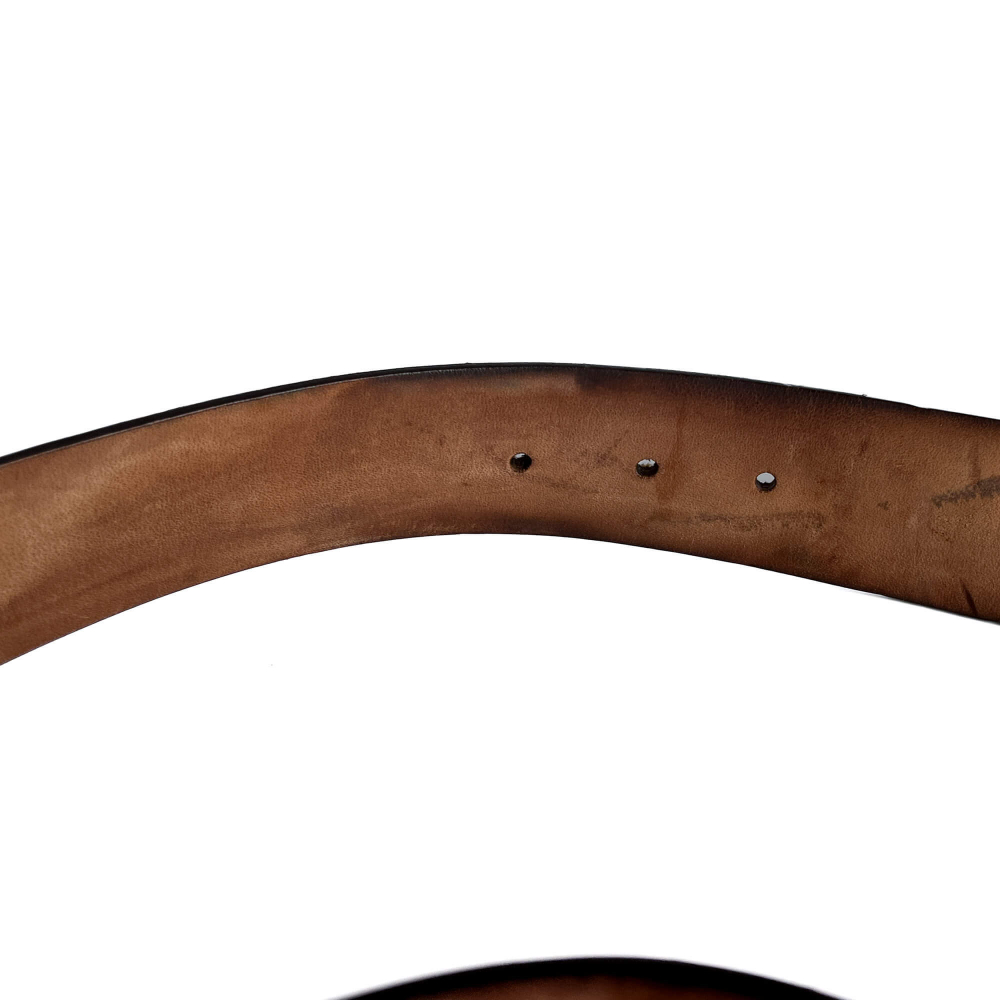 Gucci Interlocking GG Leather Wide Belt 85/34 Brown