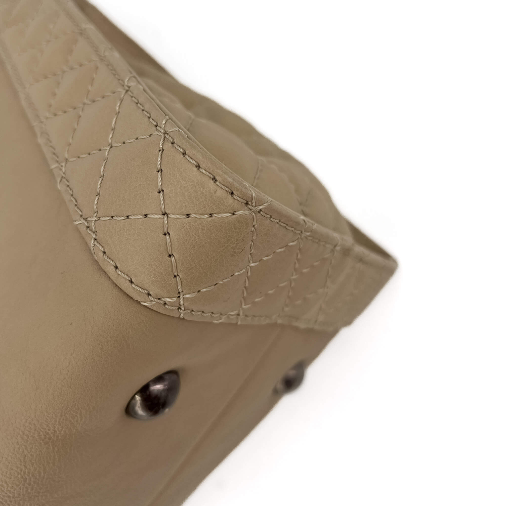 Chanel Boy Reverso Quilted Tote Bag Beige