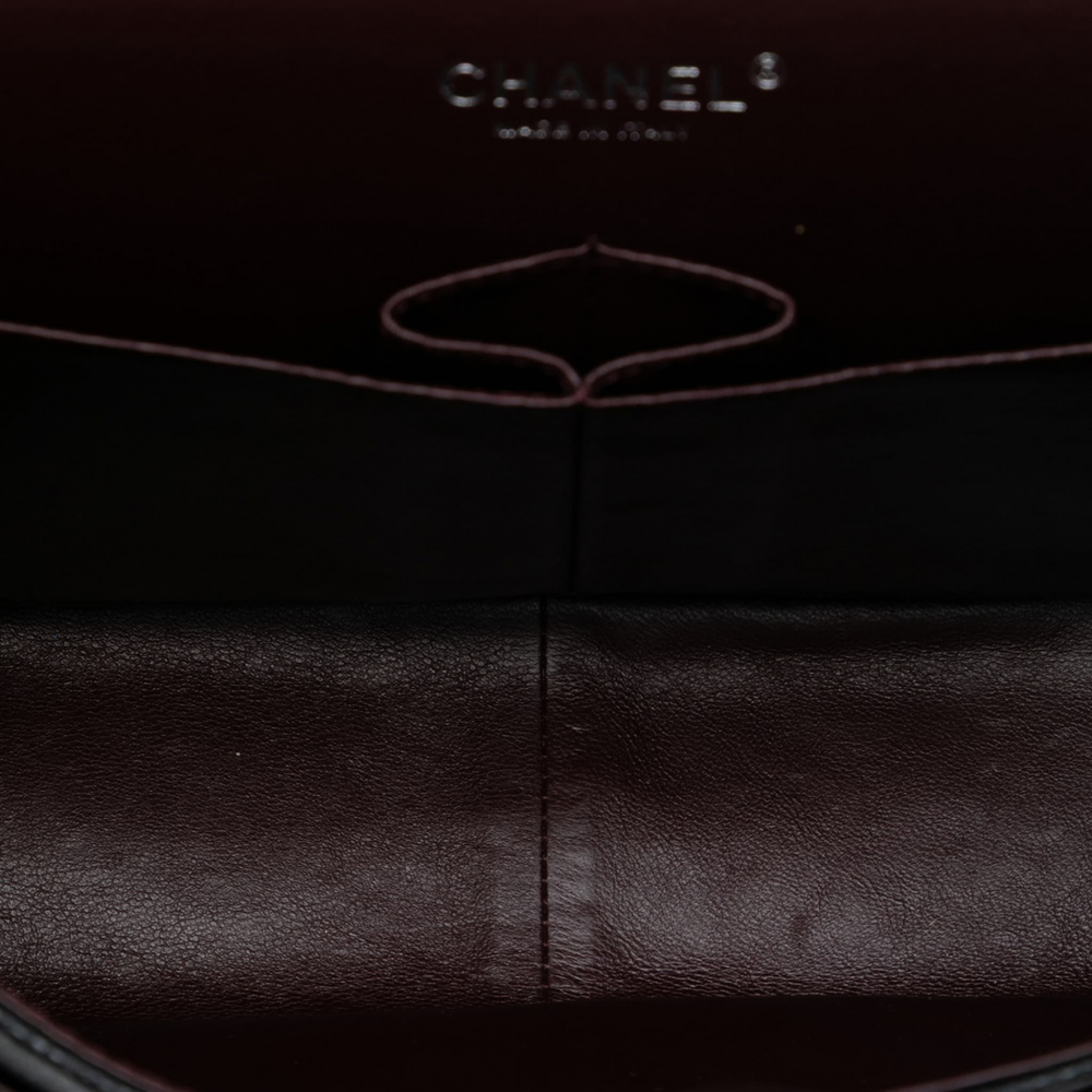 Chanel Classic Double Flap Jumbo Matelassè Caviar Leather Flap Handbag Black