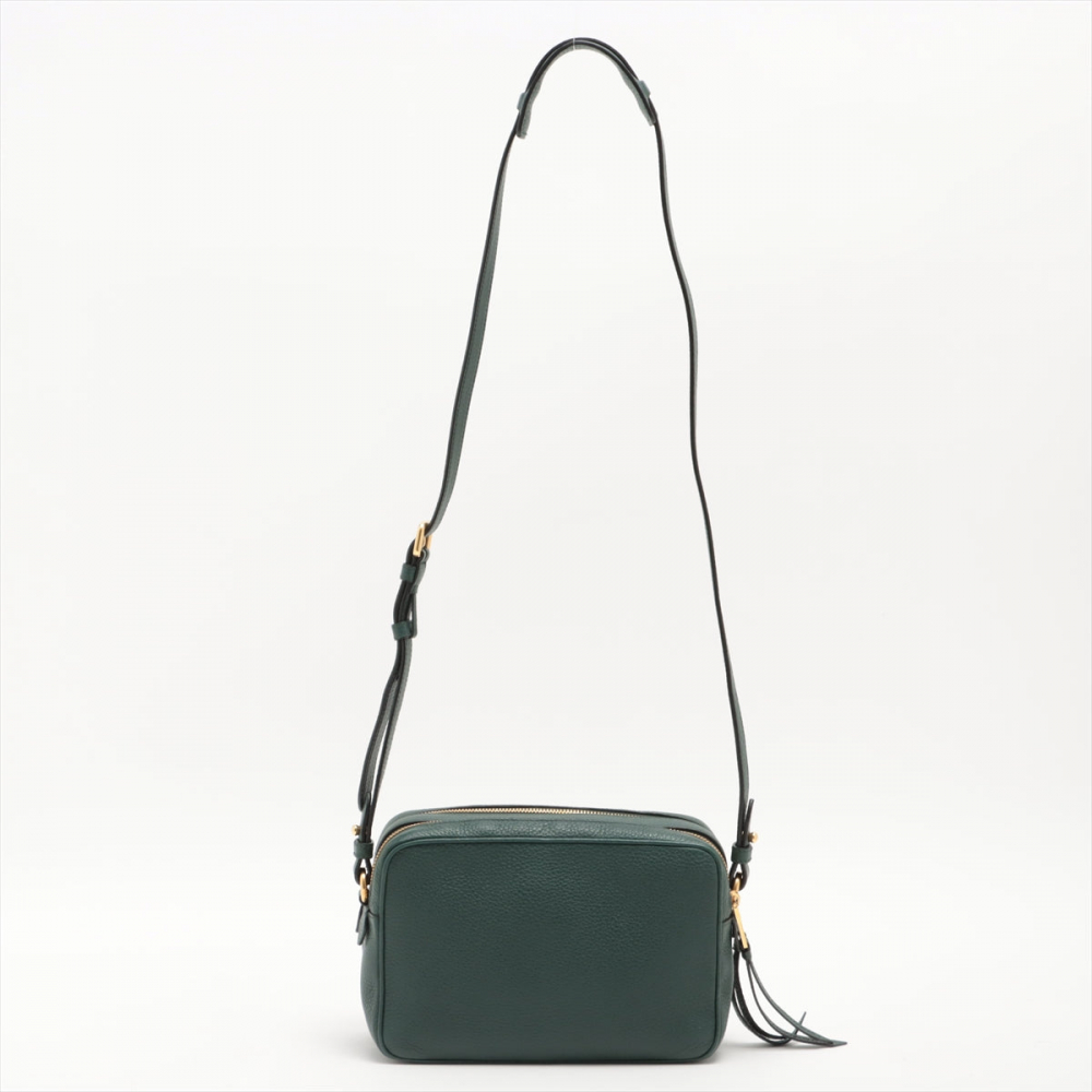Prada Camera Shoulder Bag Daino Leather Green