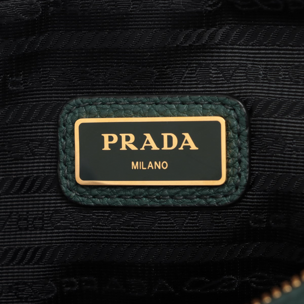 Prada Camera Shoulder Bag Daino Leather Green