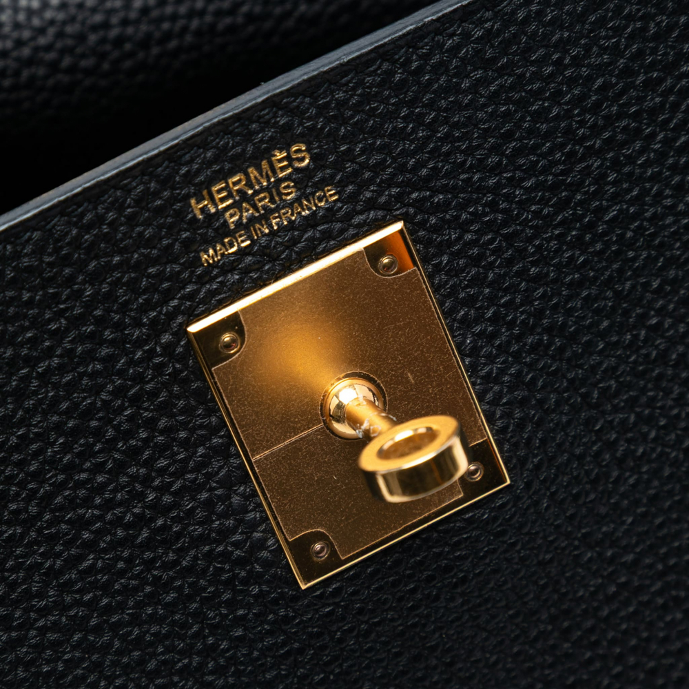 Hermès Kelly 32 Togo Leather 2-Ways Top-handle Handbag Noir