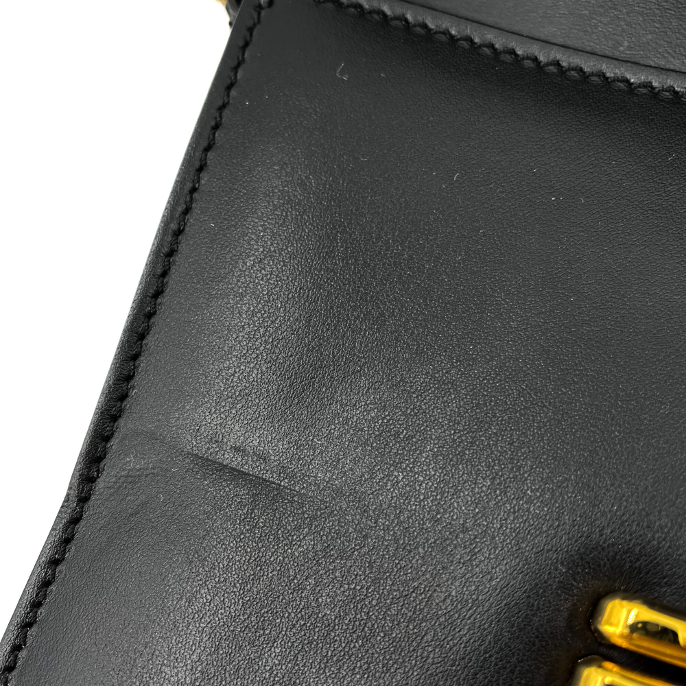 Etro Rainbow Leather Flap Shoulder Bag Black