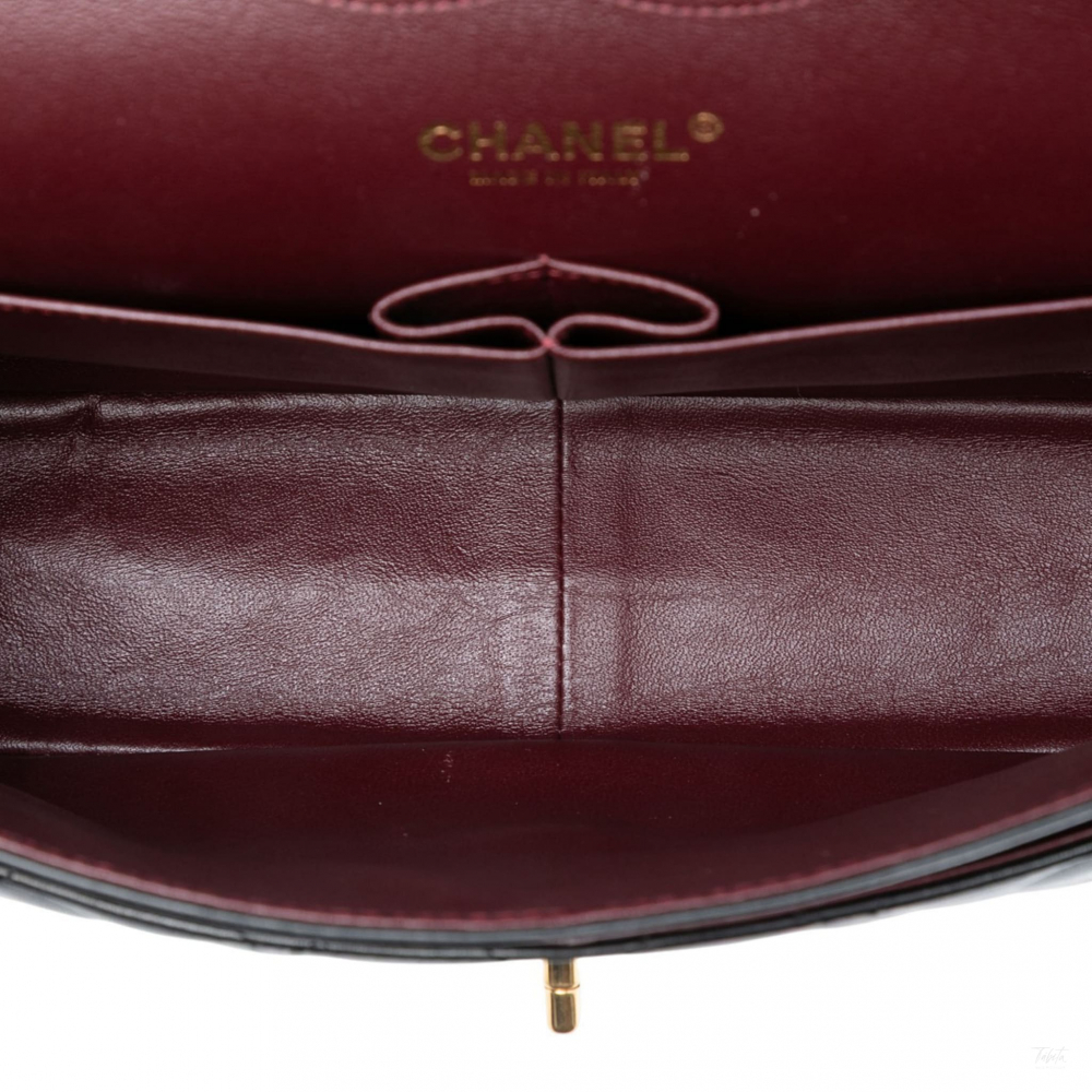 Chanel Classic Double Flap Jumbo Lambskin Leather Matelassè Handbag Black